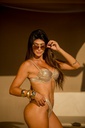 Biquíni Anne metálic Gold
